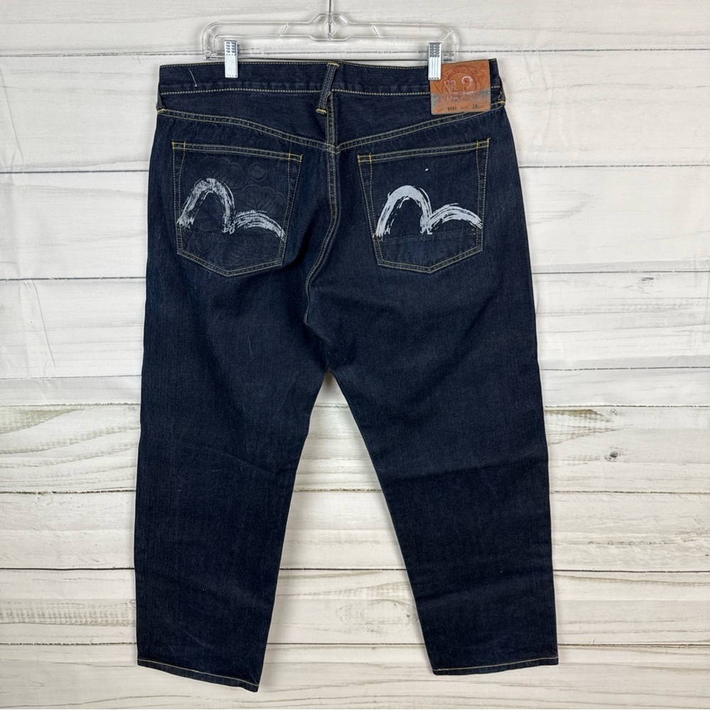 Evisu Blue Relaxed Jeans with Signature Stitching 40x30 - Picture 5 of 6